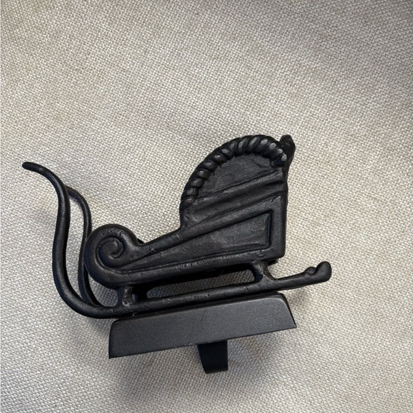 Pottery Barn Black Sleigh stocking holder - Picture 3 of 6